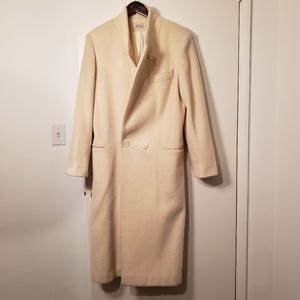 Michelle Stuart vintage cream wool full coat